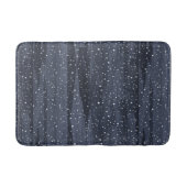 Tapis De Bain Élégant Noël bleu foncé neige (Devant)