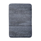 Tapis De Bain Élégant Noël bleu foncé neige (Devant (Vertical))