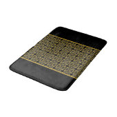 Tapis De Bain Élégant noir et or (Angle)