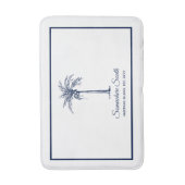 Tapis De Bain Elégant palmier bleu personnalisé (Devant (Vertical))
