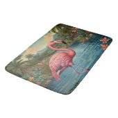 Tapis De Bain Élégant paradis tropical flamand rose (Angle)
