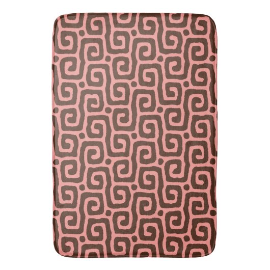 Tapis De Bain Elegant pink &brown Abstract pattern (devant Vertical)