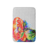 Tapis De Bain Elégant pois à aquarelle rouge abstrait (Devant (Vertical))