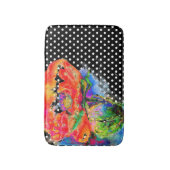 Tapis De Bain élégant pois de peinture d'aquarelle rouge (Devant (Vertical))