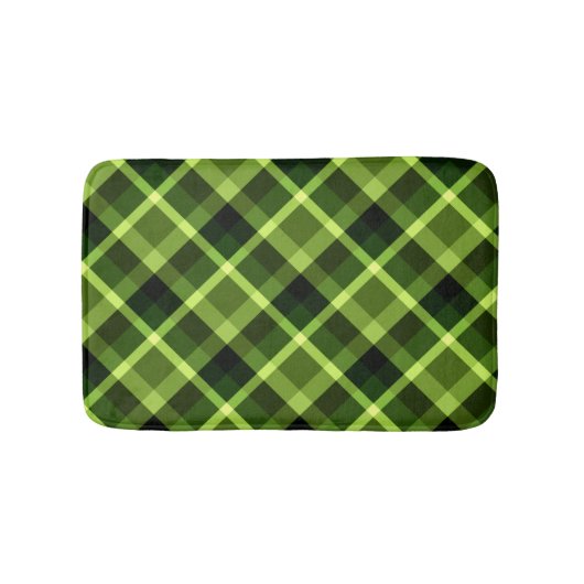 Tapis De Bain Elégant Pois Vert Plaid Motif Petit Bain Mat (Devant)