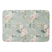 Tapis De Bain Élégant rose blanc Eucalyptus Sage Vert (Devant)
