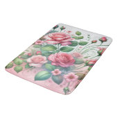 Tapis De Bain Elégant Rose Garden (Angle)