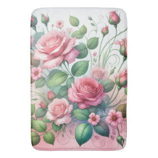 Tapis De Bain Elégant Rose Garden