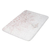 Tapis De Bain Elégant Rose Gold Dots Mandala (Angle)