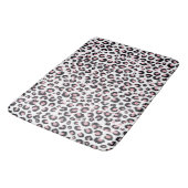Tapis De Bain Élégant Rose Léopard Noir Motif (Angle)