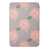 Tapis De Bain Elégant rose & or Aquarelle Rose Gris Design (devant Vertical)