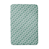 Tapis De Bain Elegant Sage Green Geometric Pattern (Devant (Vertical))