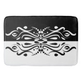 Tapis De Bain Élégant style arlequin Abstrait noir et blanc (Devant)