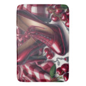 Tapis De Bain Élégant talons rouges hauts avec cerise (devant Vertical)