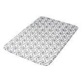 Tapis De Bain Elégant tourbillon abstrait noir et blanc (Angle)