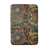 Tapis De Bain Elégant Turquoise "Aztec Dream" Plush Bath Mat (Devant (Vertical))