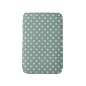 Tapis De Bain Élégant Turquoise Blush Mid Century Motif moderne (Devant (Vertical))