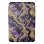 Tapis De Bain Élégant violet et or Parties scintillant Motif d'â (devant Vertical)