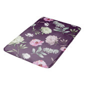 Tapis De Bain Élégant violet floral (Angle)