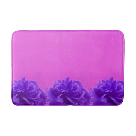 Tapis De Bain Élégant violet floral (Devant)