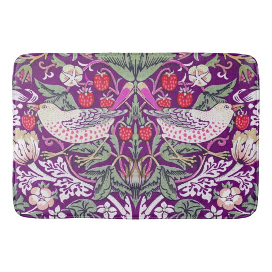 Tapis De Bain Élégant violet William Morris fraise Thief  (Devant)