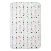 Tapis De Bain Élégant Whimsical Fun Black Birds & Flowers (devant Vertical)