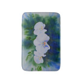 Tapis De Bain Elégante aquarelle blanche orchidées boho tropical (Devant (Vertical))