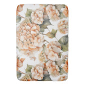 Tapis De Bain Elégante aquarelle blanche vert orange boho (devant Vertical)