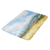 Tapis De Bain Elégante aquarelle rustique méditerranéenne toscan (Angle)