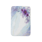 Tapis De Bain Elégante aquarelle violet floral (Devant (Vertical))