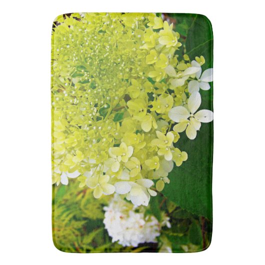 Tapis De Bain Élégante Chartreuse Vert Limelight Hydrangea (devant Vertical)