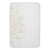 Tapis De Bain Elégante conception de points Mandala Or (devant Vertical)