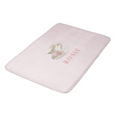 Tapis De Bain Elégante Coquette Preppy Pink Teacup avec Bow (Angle)