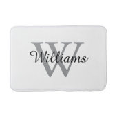 Tapis De Bain Élégante écriture monogramme nom (Devant)
