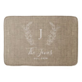 Tapis De Bain Élégante famille monogramme moderne ferme rustique (Devant)