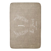 Tapis De Bain Élégante famille monogramme moderne ferme rustique (devant Vertical)