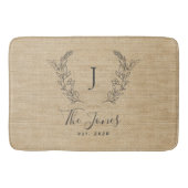 Tapis De Bain Élégante ferme moderne monogrammée chic (Devant)