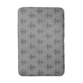 Tapis De Bain Elégante Fleur De Lis - Violet ou Gris (Devant (Vertical))