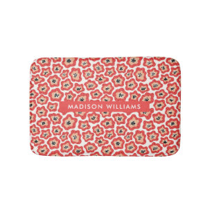 Tapis De Bain Elégante Fleurs élégantes Minimaliste Mat Bain