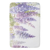 Tapis De Bain Elégante glycine d'aquarelle violette florale (devant Vertical)