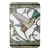 Tapis De Bain Élégante illustration de colibri botanique boho ch (devant Vertical)