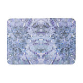 Tapis De Bain Elégante mosaïque bleue glace, moderne (Devant)