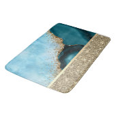 Tapis De Bain Elégante Parties scintillant or Marbre Turquoise (Angle)