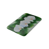 Tapis De Bain Elégante peinture d'orchidée tropicale blanche (Angle)