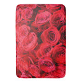 Tapis De Bain Élégante rose rouge fleurs rouges rouge floral rou (devant Vertical)