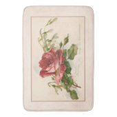 Tapis De Bain Élégante Rose rouge Vintage (devant Vertical)