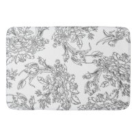 Elégante toile florale noire et blanche