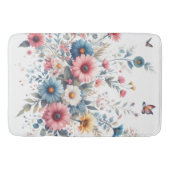 Tapis De Bain Élégantes fleurs florales (Devant)