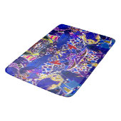 Tapis De Bain Éléments abstraits bleus mignons (Angle)