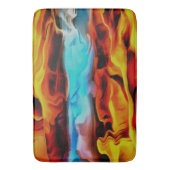 Tapis De Bain Eléments Chauds Et Froids Acrylique Verser Abstrai (devant Vertical)